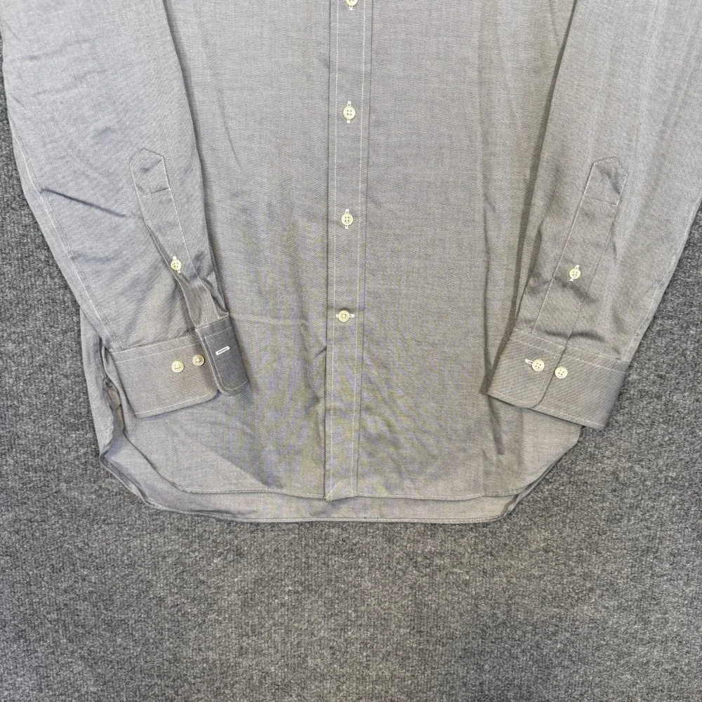 Polo Ralph Lauren Shirt Mens 15.5 Slim Fit Easy Care‎ Button Up Gray Wash Nice